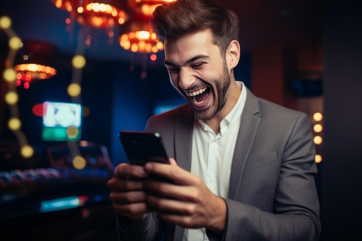 mobile banking app on your phone makes deposits mobile-first Mobile phone showing LinkAja app interface